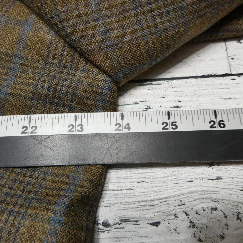 Linea Blazer Mens 46L Long Brown Plaid Wool Tweed Sport Coat Jacket Canada